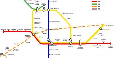 Metro map bucharest rumania