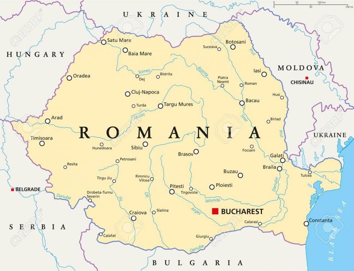 peta dari bucharest rumania